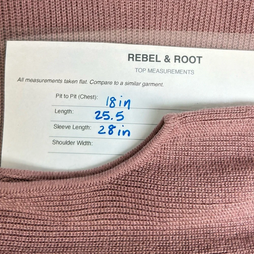 Hippie Rose | Mauve Cutout Sleeve Sweater – Soft Edge | Size L